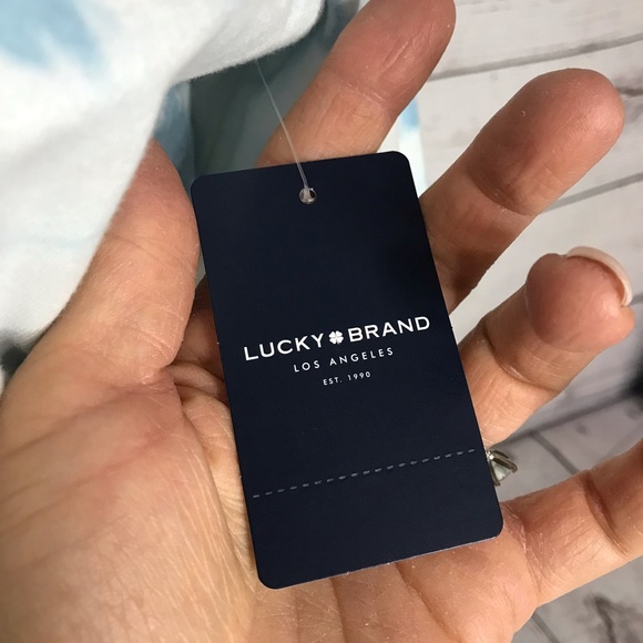 16) Lucky Brand Blue & White Tie Dye Crewneck Pullover Sweatshirt Size Small - Picture 5 of 11